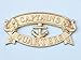 Handcrafted Model Ships Solid Brass Captain's Quarters Sign - Nautical Decoration - Beach Bedroom Theme