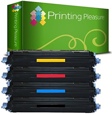 Printing Pleasure 4 Toner kompatibel für HP Color Laserjet 1600n 2600n/dn/nse 2605d/dn/dtn CM1015/CM1017 MFP | 124A Q6000A Q6