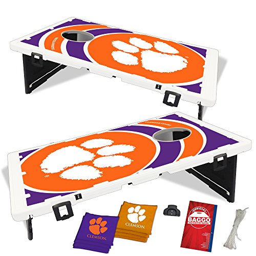 Clemson Tigers Vortex Baggo Bean Bag Toss Portable Cornhole Tailgate Game with