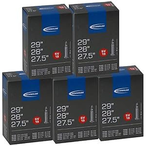 Schwalbe Bicycle Inner Tube SV 19 – 27.5 Inch, 28 Inch, 29 Inch– Pack of 5.