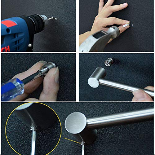 eForwish Kitchen Utensil Racks Rail Wall Mounted Utensil Hooks Stainless Steel Hanger Hooks Kitchen Tools (20.5", 10 Hooks) - Thumbnail 6