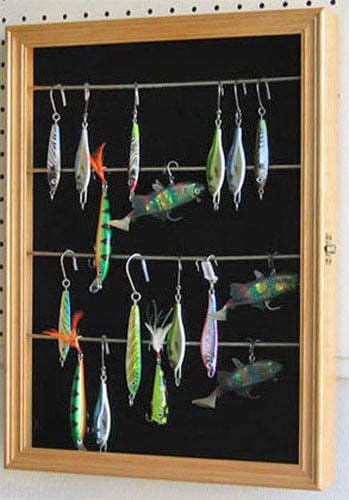 Fishing Lure Bait Spoon Display Case Cabinet