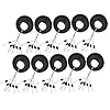 Gracefulvara-100Pcs-6-in-1-Cylinder-Shaped-Float-Stop-Fishing-Stopper-Bobber-SinkerS