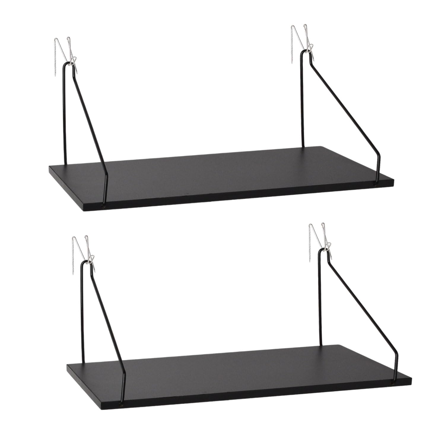 Photo 1 of Fabric Wall Cubicle Shelf with Hooks for Work Decor, 11.8' Wooden Cubicle Organizer Storage Shelf with Hangers Cubicle Accessories for Women Men Desk, 2 Pack Black