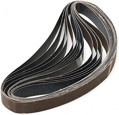 Power Sanding Sander Belts 1"x30" 600 800 1000 High Grit Polishing Silicon carbide-15Pcs(Dark Black)