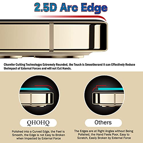 QHOHQ 3 Pack Screen Protector for iPhone 13 Pro 6.1 Inch with 3 Pack