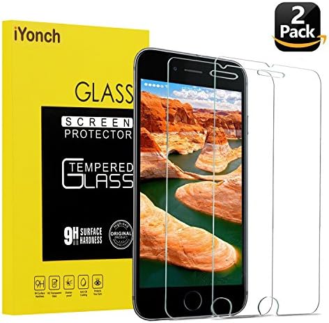 iPhone 8 Plus iPhone 7 Plus Tempered Glass Screen Protector,iYonch Tempered Glass Film HD Clear Case Friendly for Apple iPhone 8 Plus iPhone 7 Plus 5.5 Inch [2-Pack]