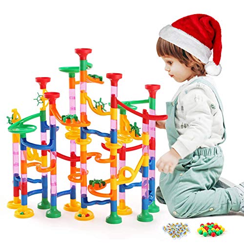 Kuopry Marble Run for Kids 133+30 Pieces Building Blocks for Toddlers