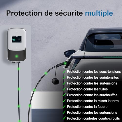 GONEO Wallbox 11kW 8A-16A 480V Charging Station for Electric Vehicle Three Phase OCPP with RFID Card IP65 IK10 APP WiFi Control Charging on Appointment History View