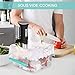 Sous Vide Bags 30 Reusable Vacuum Food Sealer Bags for Anova, Joule Cookers, 3 Sizes Sous Vide Bag Kit with Pump, 4 Sous Vide Bag Clips, 4 Sealing Clips, 10 Air Valve Port Stickers for Food Storage and Sous Vide Cooking (Tiffany Blue)