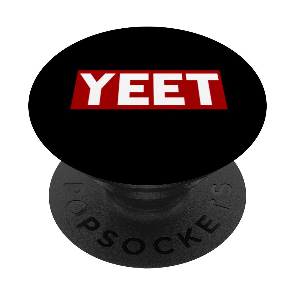 YEET Red Black & White Cool Grip Women Girls Boys Youth Men PopSockets PopGrip: Swappable Grip for Phones & Tablets