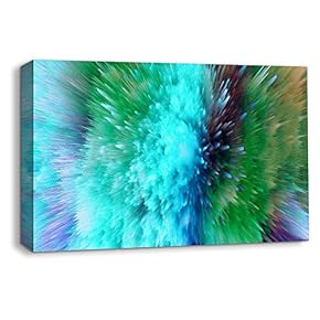 Canvas Wall Art for Living Room,Bedroom Home Artwork Paintings Colorful Energy Wave Ready to Hang - 12x18 inches