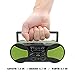 DaringSnail Emergency Crank NOAA Weather Radio, Audio Speaker, AM/FM 4-Way Powered Radio with 4000mAh Battery, LED Flashlight, Reading Lamp, SOS Alarm and Cellphone Charger (Green)