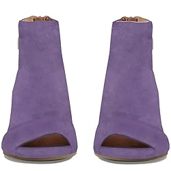 MOOMMO Women Open Toe Booties Sandals Heel Lilac