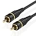 TNP Products Subwoofer S/PDIF Audio Digital Coaxial RCA Composite Video Cable (30 Feet) - Gold Plated Dual Shielded RCA to RCA Male Connectors - Black