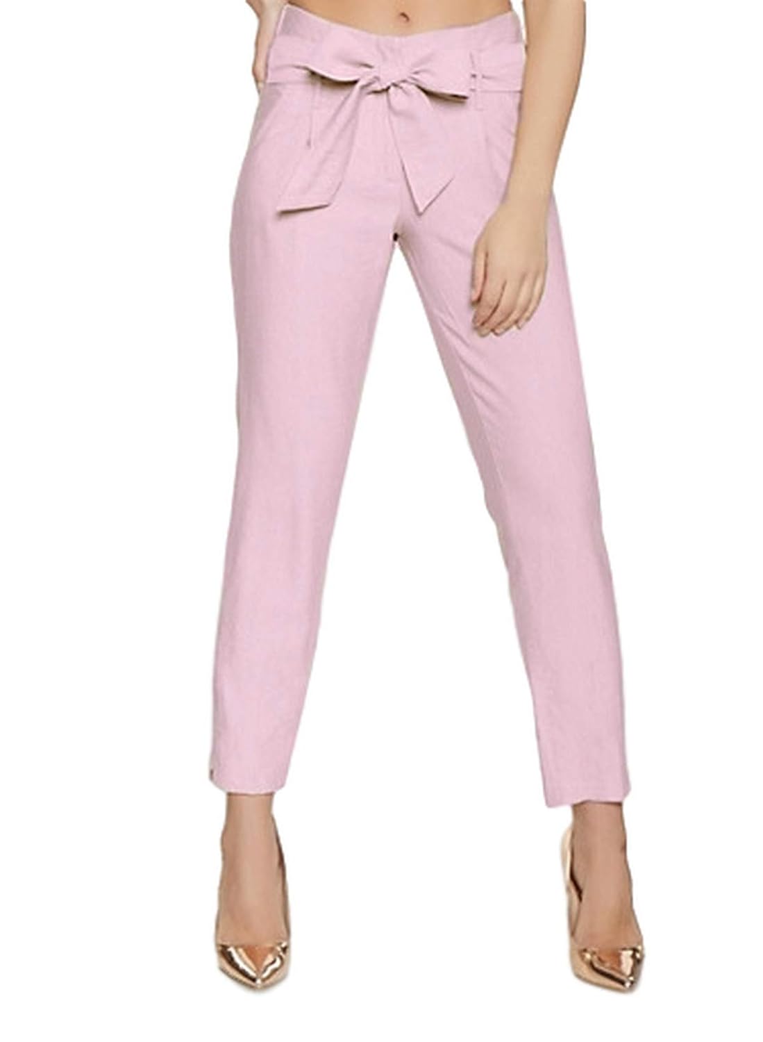 baby pink cigarette pants