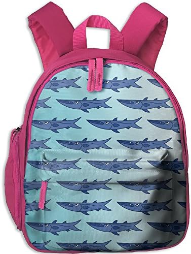 Cartoon Barracuda Pattern-01 Kids School Bag Toddler Backpack