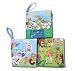 Soft Cloth Baby Books Set of 3 -Bright Color Pictures for Boys or Girls-visual Learning,expression Keepsake.