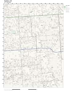 Amazon.com: ZIP Code Wall Map of Redford, MI ZIP Code Map Laminated
