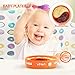 M KITCHEN WORLD Baby Bowl & Divided Plate with Stay Put Extra Suction - Orange