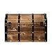 Vintiquewise(TM Large Wooden Pirate Lockable Trunk with Lion Rings