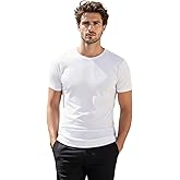 H2H Mens Casual Slim Fit Short Sleeve T-Shirts Soft Lightweight V-Neck/Crew-Neck Size XS to 3XL