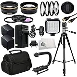 Professional Accessory Package For Canon XA10, XA20, XA25, XA30 Professional HD Camcorders