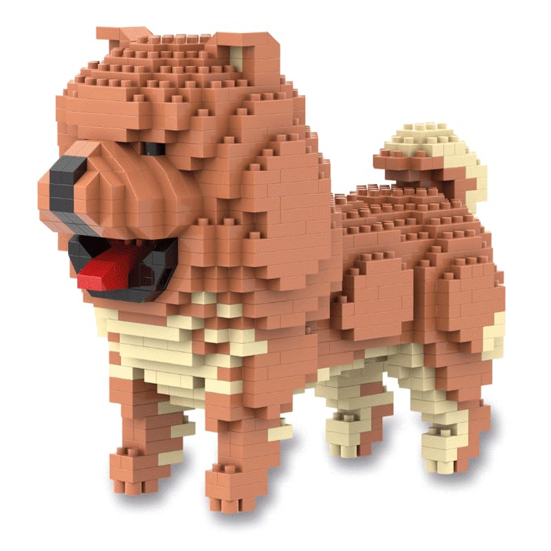 Atomic Building Figure to build with miniature blocks. Chow Chow Dog — image 1