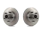 Front Disc Brake Rotors And Hub Assembly Pair For