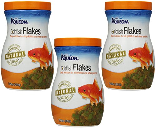 (3 Pack) Aqueon Goldfish Flakes, 7.12 Ounce each