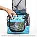 The Fine Living Co. Portable Hanging Shower Caddy Organizer Bag (Free Toiletries Case+Metal Hook) Quick Dry Mesh Shower Caddy Tote Bag Pouch For Bathroom College Dorm Camp Gym Camping 10”x4”x8”(Aqua)
