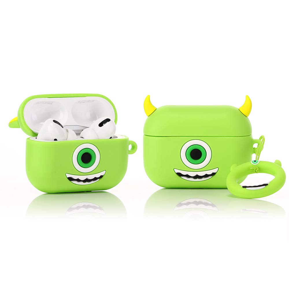 YIGEYI Silicone Case Compatible with Airpods Pro Funny Cute 3D Cartoon Cover [DSN Animation Lightweight Design] (Mike)