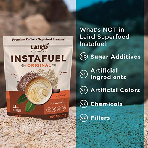Laird Superfood Instafuel Instant 100 Aribica Coffee with Original