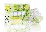 Bamboo Bambino Amazingly Soft Baby Wash Cloths, 100% Natural Bamboo Fibers, 6-Pack, Safe & Eco- Friendly, Great For Home Bath & Travel Bags, Ideal Baby Shower/Registry Gift, Bonus Ebook Included