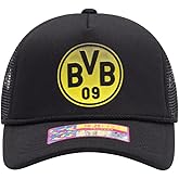 Fan Ink Borussia Dortmund 'Atmosphere' Trucker Style Snapback Hat/Cap Black
