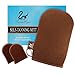 SwanMyst Self Tanning Mitt Applicator, Double Side Microfiber Sunless Tanner Glove for Flawless and Streak-free Tan, 2 Face Tan Mitts Included