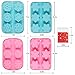 YGEOMER 4 6-Cavity Christmas Silicone Snowflake Soap Molds, 22 Patterns for Making Fondants, Cakes, Handmade Soaps