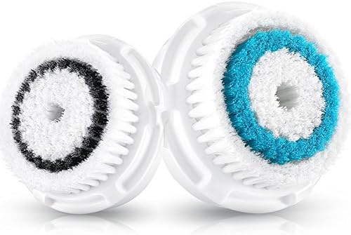 In Radiance Deep Pore and Sensitive Brush Head Replacement Set (2-Pack) Compatible with Mia Mia2 Mia3 Aria Mia Fit Smart Profile and Alpha Fit Facial Cleansing System