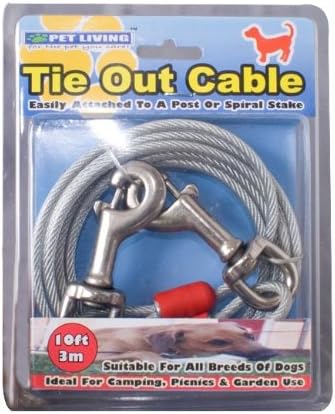 TIE OUT CABLE 10FT VERY STRONG ALL CHEW PROOF CABLE
