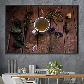 signwin Framed Canvas Wall Art Cup of Tea...