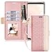 WWW Note 8 Case, Galaxy Note 8 Case, [Mirror Series] PU Leather Case Kickstand Flip Case with Card Slots and Mirror for Samsung Galaxy Note 8 Rose Gold