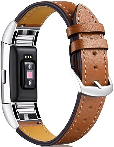Bands for Fitbit Charge 2, Leather Bands, Replacement Genuine Leather Band Strap with Stainless Steel Buckle for Fitbit Charge2