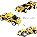 HAHAone Buildable RC Cars Building Blocks Race Remote Control Toys Electric rccars rc Car for Kids Kids Boy Construction Toys Age 5 6 8 Educational Kids Science Sets Toys Gifts for Adults (Yellow)