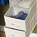 Household Essentials 311306 Set of 2 Drawers for Hanging Shelf Closet Organizers | Natural Canvas Fabric Bin with Handle