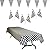 Race Car Party Supplies - Checkered Tablecover, 100 ft Pennant Flag Banner, and Plastic Checkered 7 Inch Flags (24), Total 26 pieces