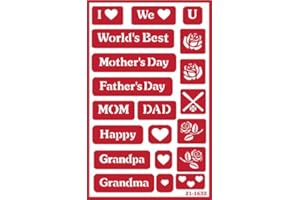 ARMOUR ETCH Armour Products N Over Stencil Mom and Dad, 5 x 8 Sheet, orangy Brown
