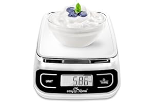 Easy@Home Digital Kitchen Food Scale, Multifunction Food Scale with High Precision to 0.04oz and 11 lbs Capacity, EKS-202