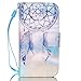 iPhone 4S Case,iPhone 4 Case,JanCalm [Wrist Strap Design][Kickstand] Pattern Premium PU Leather Wallet [Card/Cash Slots] Flip Cover for iPhone 4/4SIncluding-ONE Crystal Pen (Aeolian bells)