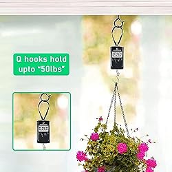 Etoolia 24 Pcs Q Hooks for Outdoor String