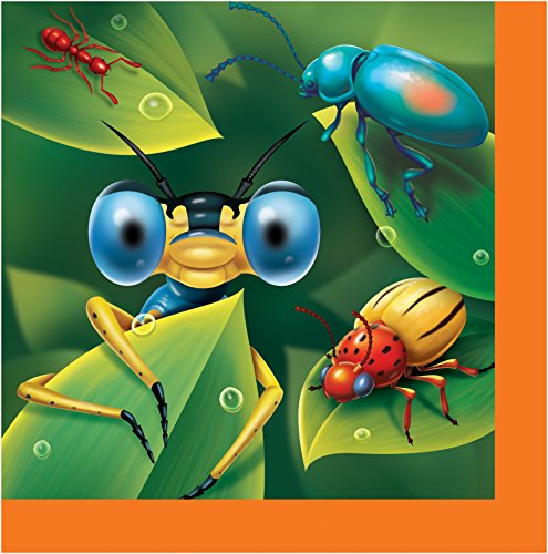 Creative converting 16 count bug-eyed lunch napkins, gr…